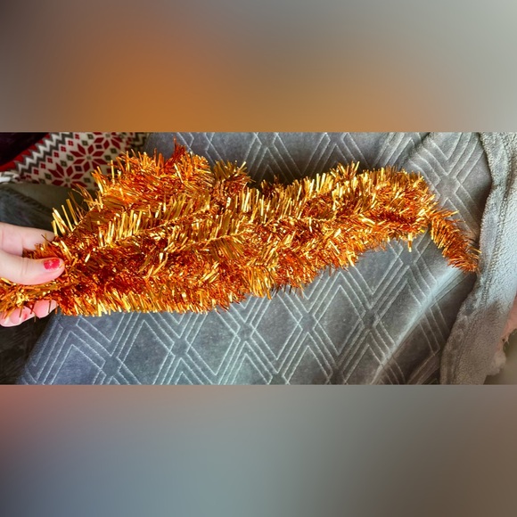 Halloween (NWT) tinsel tree 3 orange -1 black/orange 22” H - home decor - Picture 14 of 17